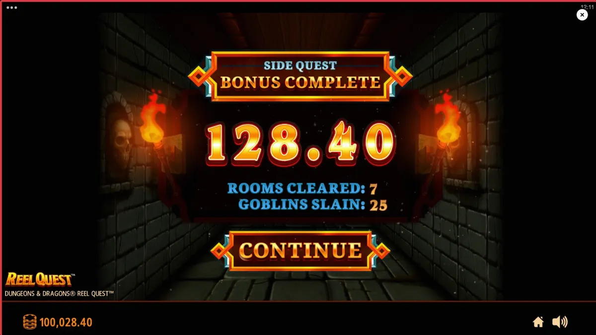 Dungeons & Dragons Reel Quest slot machine interface com tema de fantasia medieval